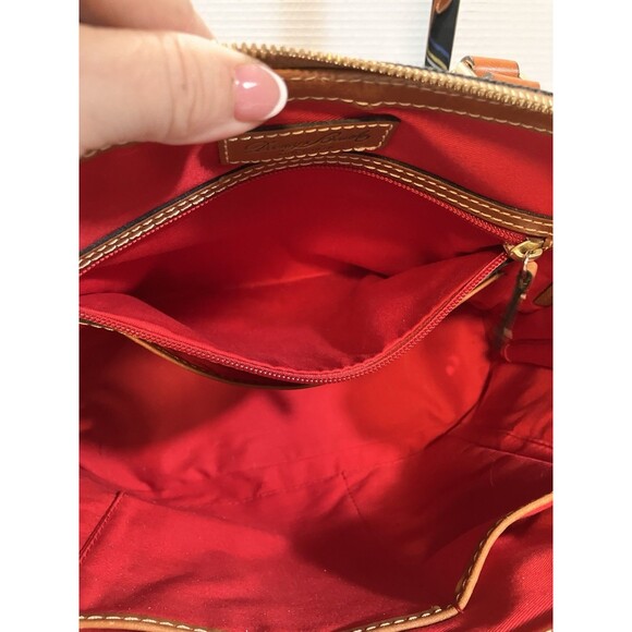 Dooney & Bourke Medium Double Zip Black Tartan Plaid Hand Bag Purse With Strap - Picture 12 of 16